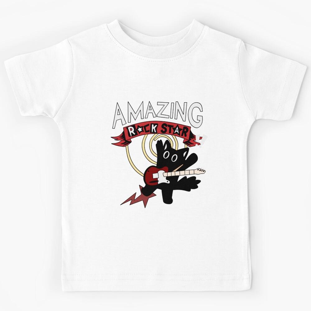 Cute kitten playing guitar - Rock Star Kids T-Shirt 130