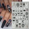 New nail art stickers Halloween micro-engraved love spider web spider skull funny cartoon nail art stickers