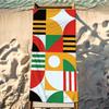 Kunst Abstrakt Bauhaus Handtuch Strand Dusche Bad Reise Leicht Hautfreundlich für Pool Camping Kreuzfahrt Sommer