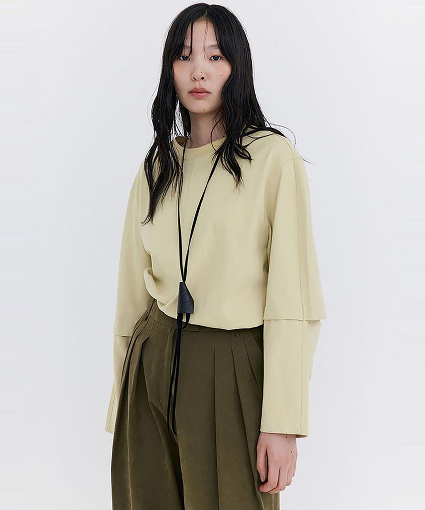 WNDERKAMMER Open Point Boxy T-Shirt_Yellow Green