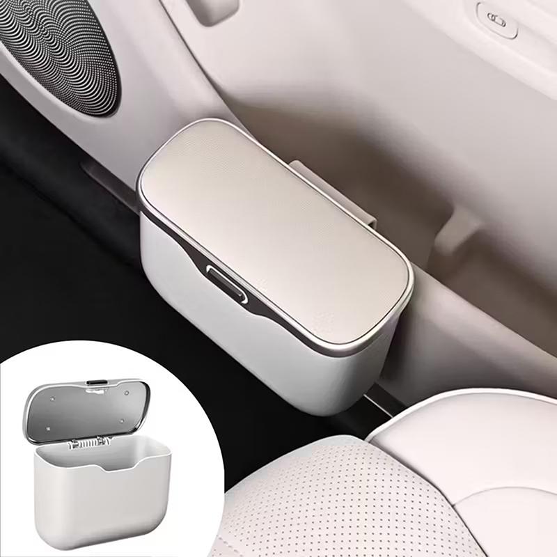 1pc Multifunctional ABS Car Trash Can - Universal Dry Wet Dual-Use Garbage Bin for Car Interior Storage
