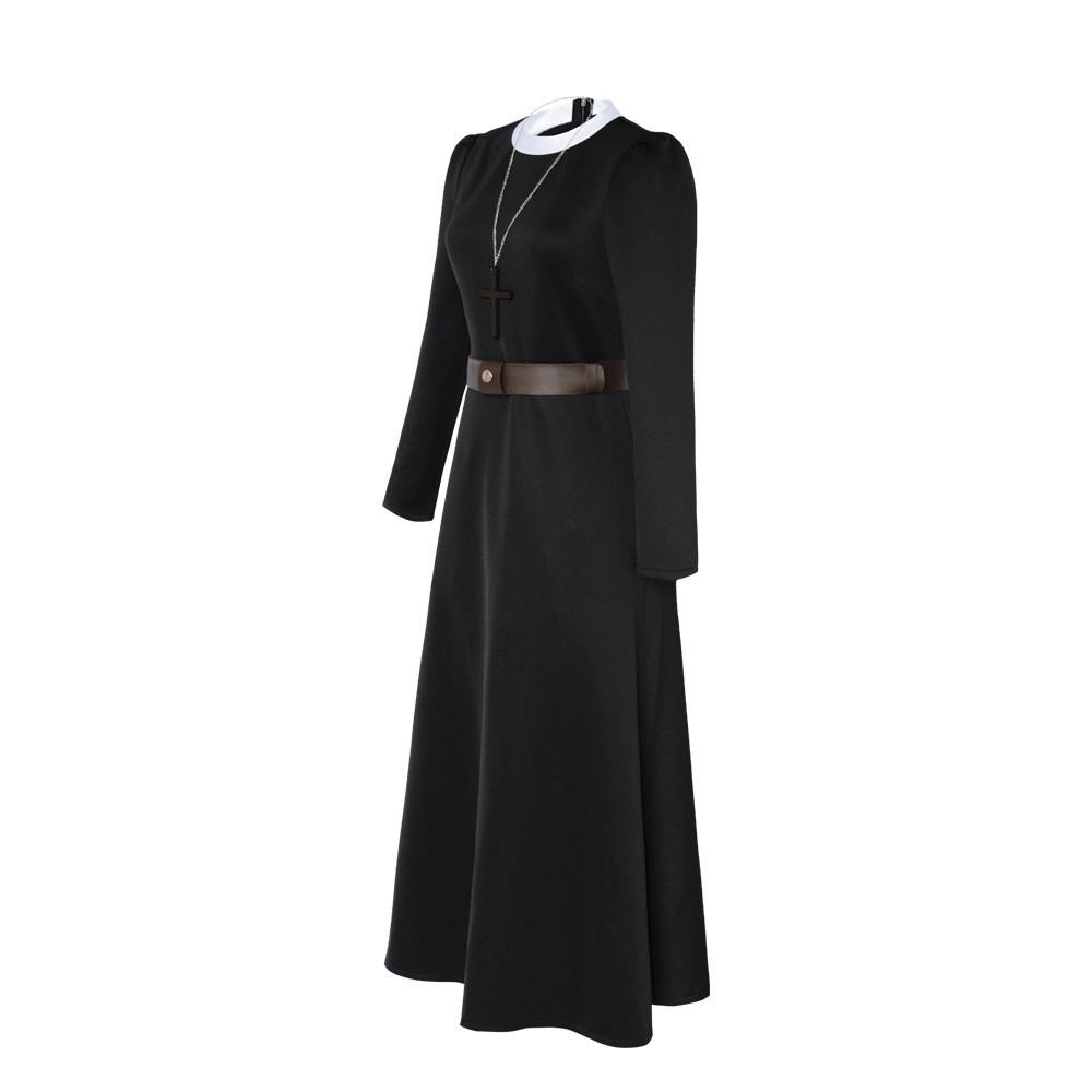 The Nun 2 Cosplay Costume For Halloween With Polyester Dress For Stage Performance