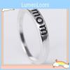 Unique Mom Mother Dad Ring Silver Plated Alloy Jewelry Wholesale Mother's Day Gift Accessories