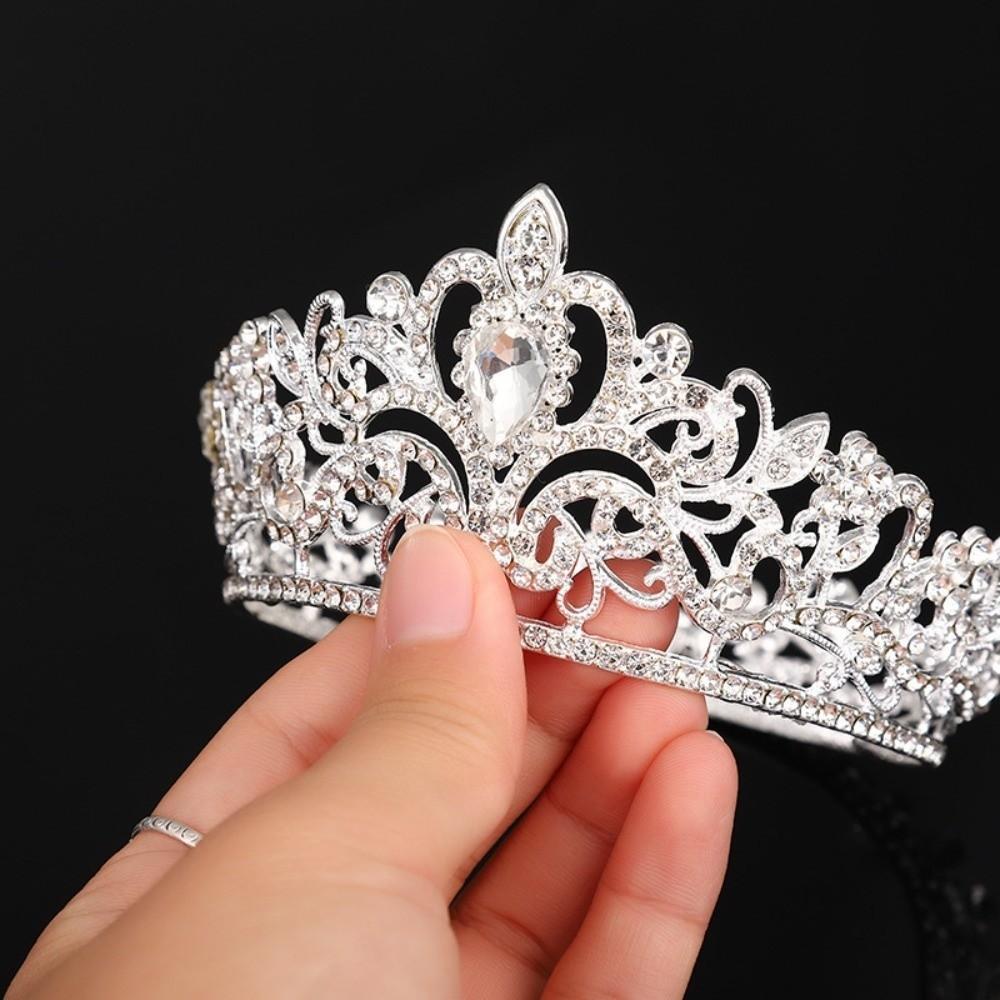 Shiny Queen Tiara Crown Vintage Ancient Greece Tiara Baroque Crown  Hair Jewelry Accessories
