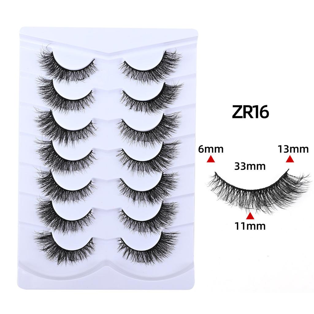 7 Pairs of Thick Fried Hair Models, Natural Curled Eyelashes, European and American Exaggerated False Eyelashes 2026