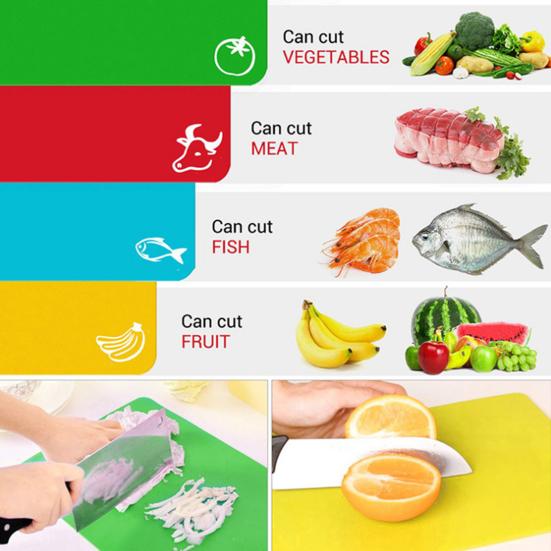 

Нескользящая разделочная доска без бисфенола-А, гибкий складной коврик для резки, тонкая разделочная доска с подвесным отверстием для мяса и овощей