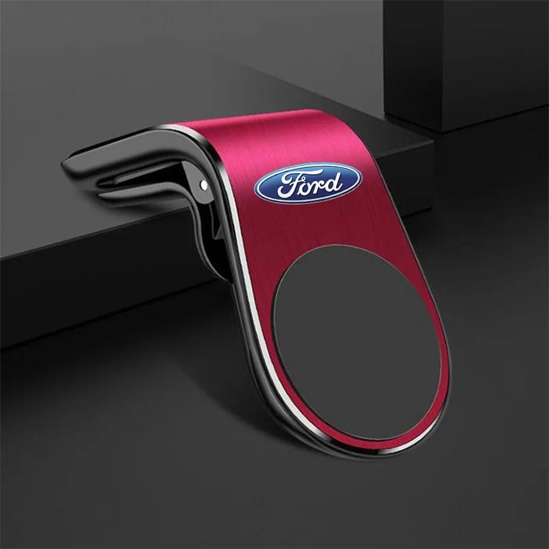 Car Sticker Ford New 2025 Hot Car Air Vent Clip Mount Metal Magnetic Phone Holder Stand GPS Display For Ford Fiesta C-Max Kuga R