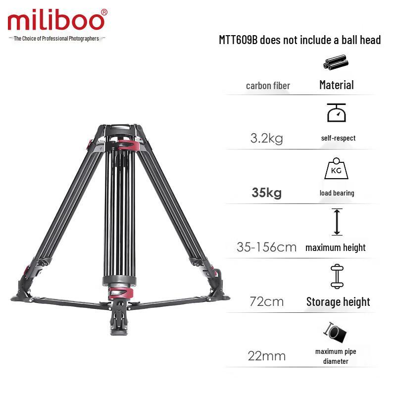 miliboo MTT609B Double-Tube Camera Tripod