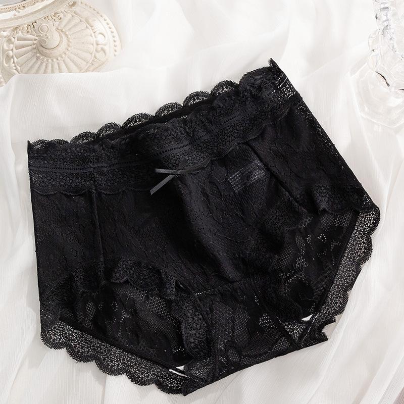 Ladies' Mid Waist Sexy Lace Underwear Panties  Breathable Seamless Summer Thin Briefs Underpants Lingerie for Women