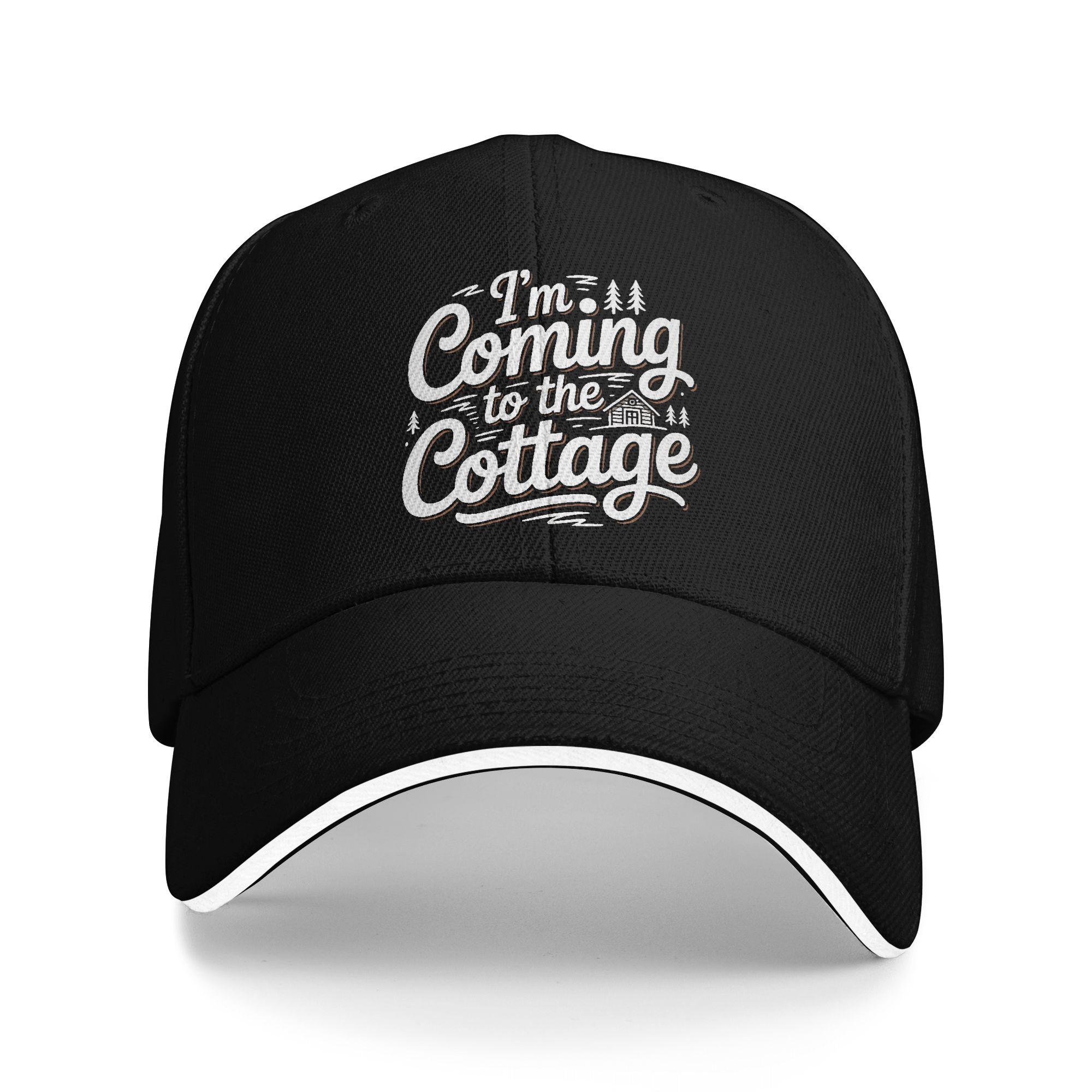 I m Coming To The Cottage Sun Baseball Cap Spring Male  Design Trucker Hat High Quality Y2k Cute Outdoor Sport Baseball Caps As Picture чёрный