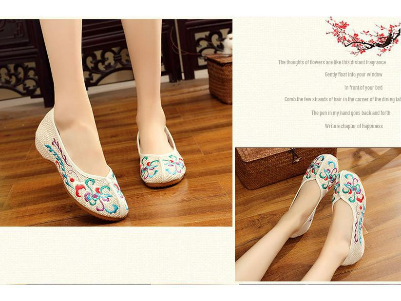 Phantom 2023 Dámské zahuštěné podrážky z hovězí kůže Vyšívané etnické taneční boty