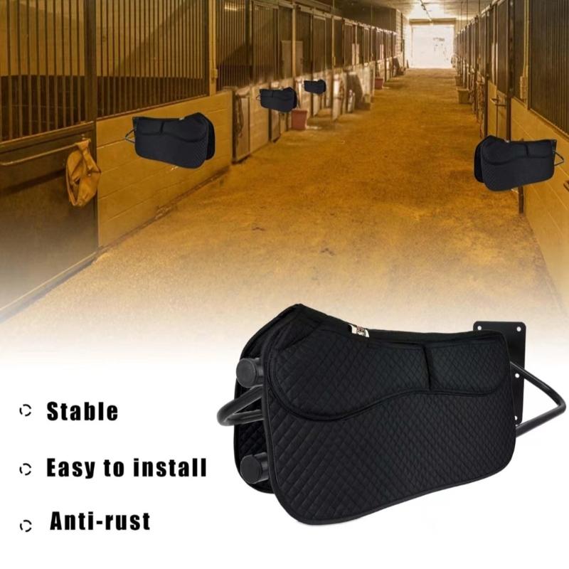 Metal Saddling Hanger Organizers Wall Mounted Horse Saddling Rack Heavy Duty Saddling Storage Frame For Equestrian Gear