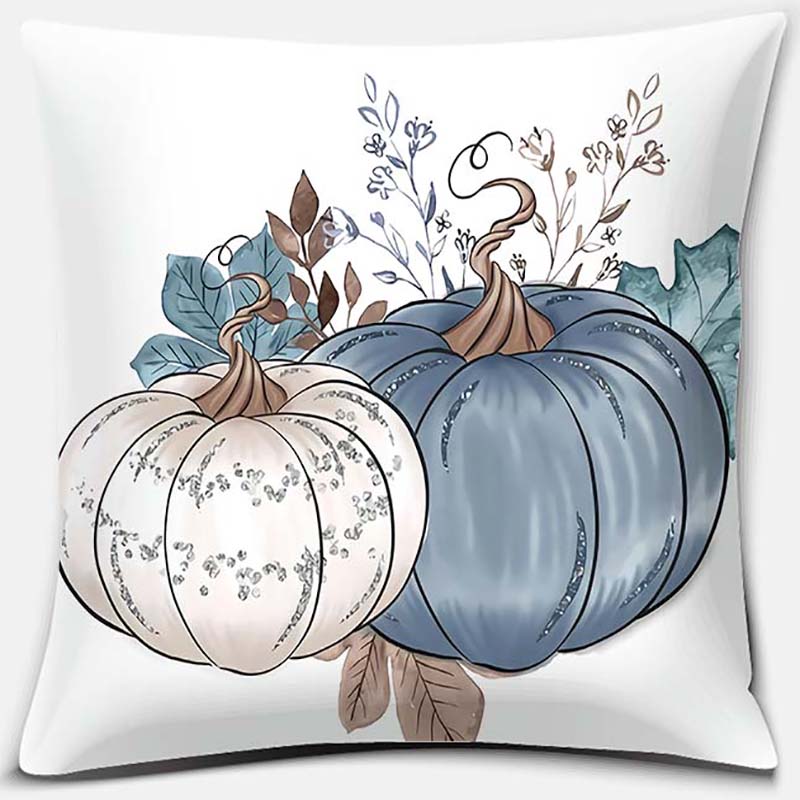 Pumpkin Halloween Thanksgiving Printing Series Pattern Pillowcase Square Pillowcase Home Office Decoration Pillowcase
