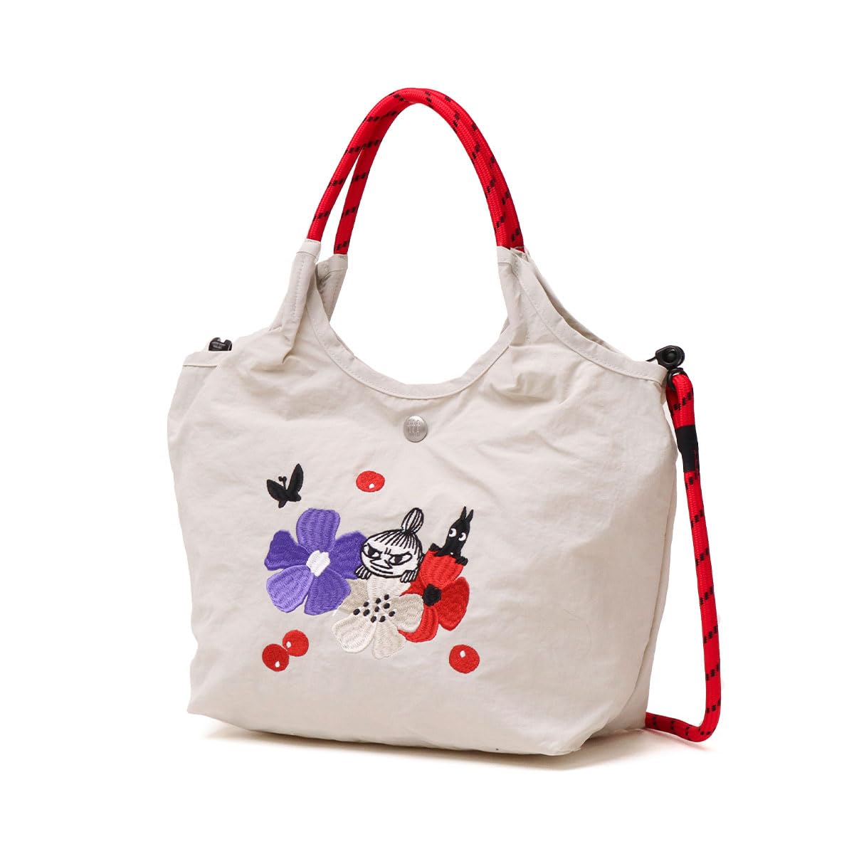 

Embroidered 2way bag ladies Cool Gray [Moomin] rmpk-02 (Little My)