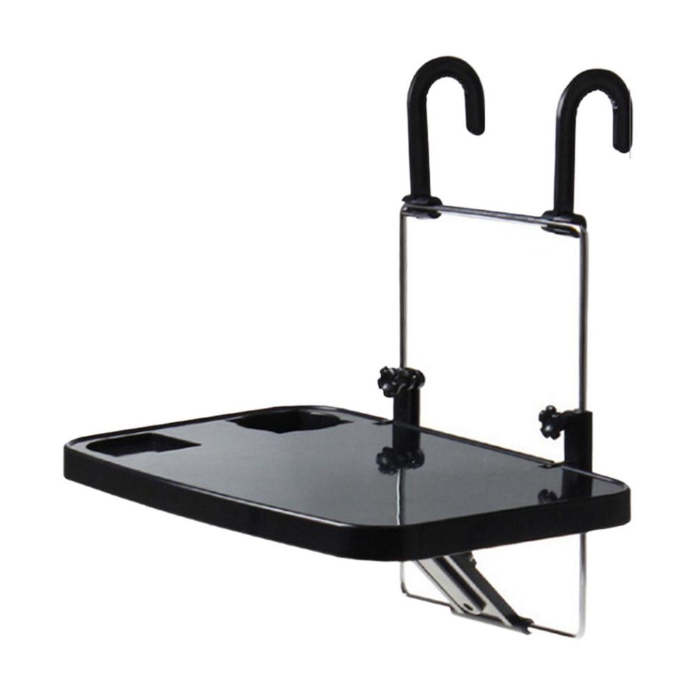 

Автомобильные подносы для еды, поднос на заднее сиденье автомобиля, поднос на колени с крючком, адаптируемый к углам и высоте, стабилизированный ABS для внедорожников чёрный