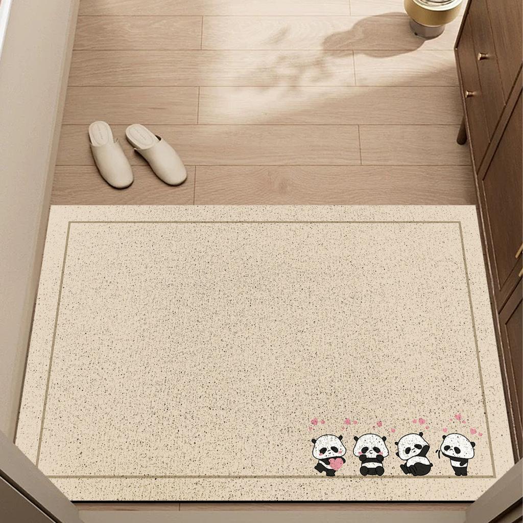 Cute Cartoon Home Floor Mat, Entrance Can Be Cut, Dirt-Resistant Silk Ring Foot Mat, Home Door Non-Slip And Easy To Take Care Of Floor Mat
