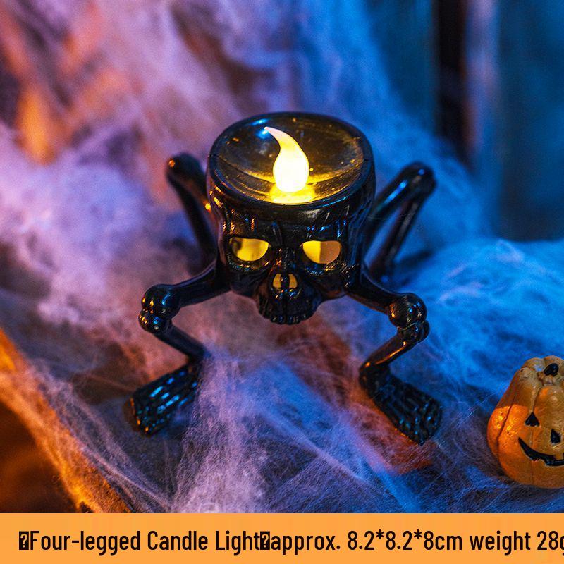 Halloween Aufleuchtendes Spinnen-Armband & Kürbislaterne für Kinder