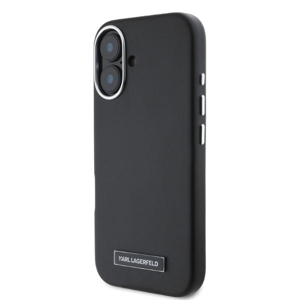Karl Lagerfeld Klhmp16Spgmsrpk Iphone16 6.1 Czarny/Black Hardcase Fw Metal Plate Magsafe