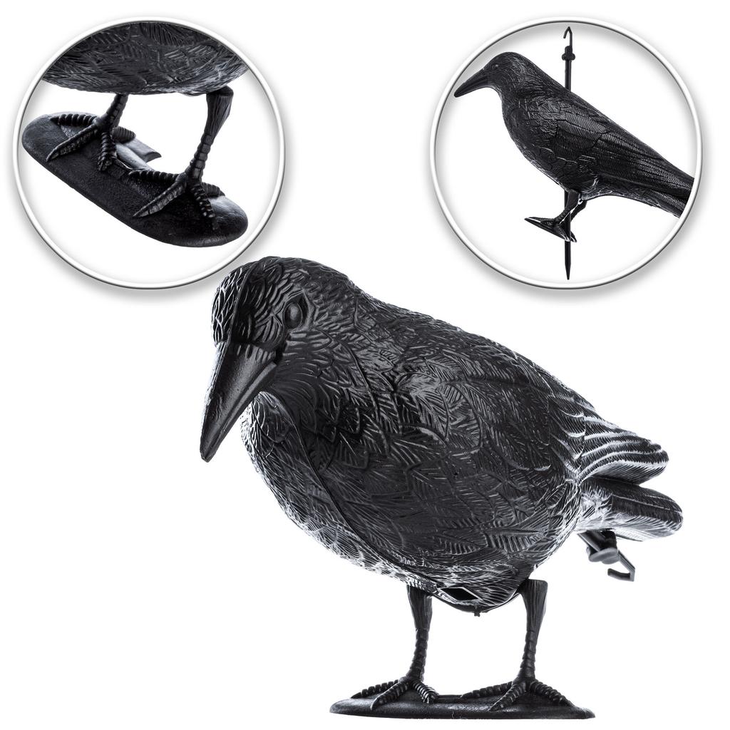 KADAX Kruk Odstraszacz Ptaków Gołębi szpaków Duży Na Balkon Ptaki XXL