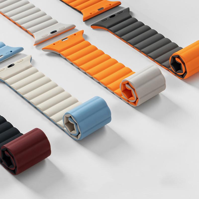 

Магнитный ремешок для ремешка Apple Watch 44 мм 45 мм 40 мм 49 мм 41 мм 42 мм Силиконовый браслет correa iWatch серии 8 3 5 4 SE 6 7 Ultra