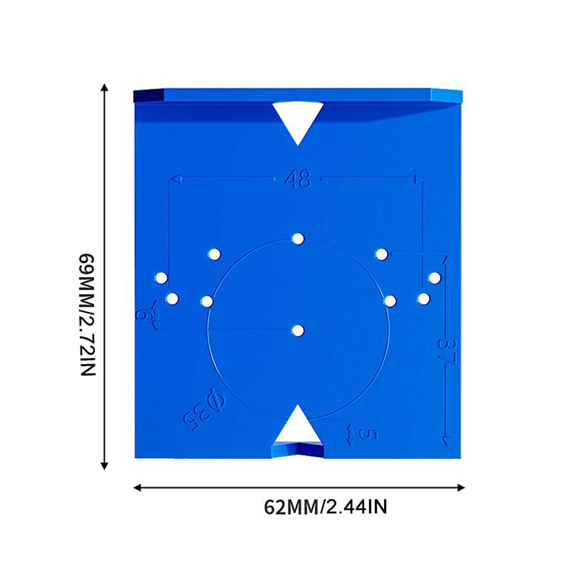2Pcs Hinge Drilling Locator Cabinet Door Hinge Punching Positioning Ruler Template Woodworking Hinge Installation Auxiliary Tool