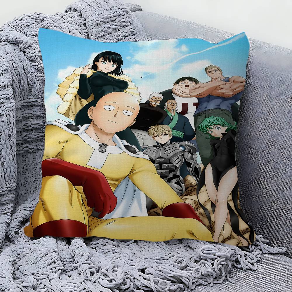 Чехол на подушку Аниме One Punch Man Полиэстер Подушки для дивана Декоративные подушки для бросания Украшение для дома Наволочка 30cmx30cm