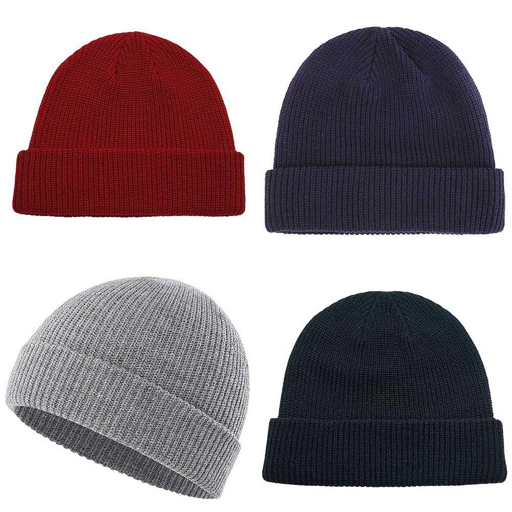 Unisex Ribbed  Knitted Warm  Hat  Beanie  Docker Hat