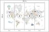 Photomural World Map With Cute Animals In Cartoon Style. Map For Nursery, Kids Room With Nature, Animals, Transports. Skandi Smooth Vinyl 360x240