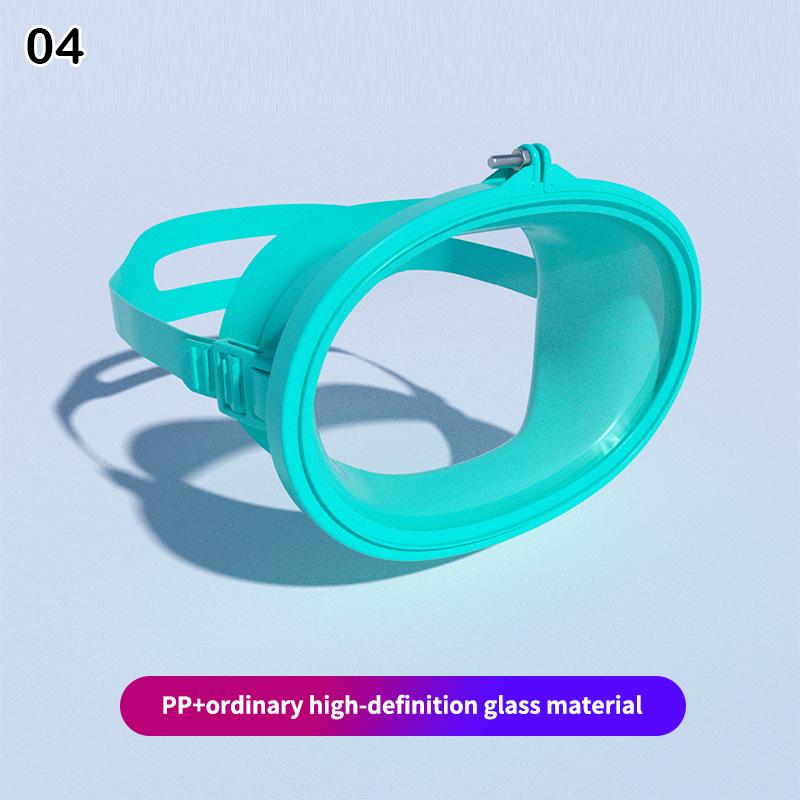 Oval Diving Mask Single Lens Scubas Mask Panoramic Wide View Tempered Glass Lens Freediving Water Mask For Underwater Adventures light blue4