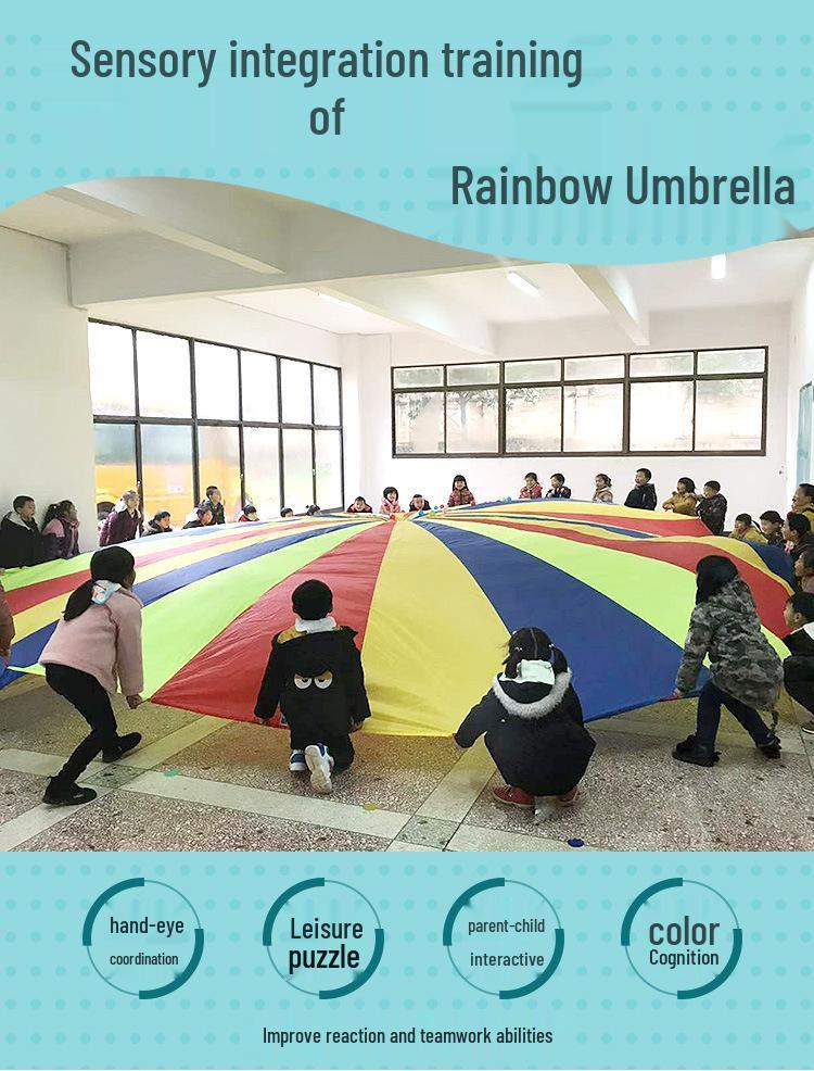 Rainbow Umbrella Early Education Outdoor Parent-Child Toys and Sports Equipment for Kids