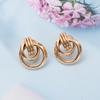 Geometric Twisted Metal Tube Women's Stud Earrings