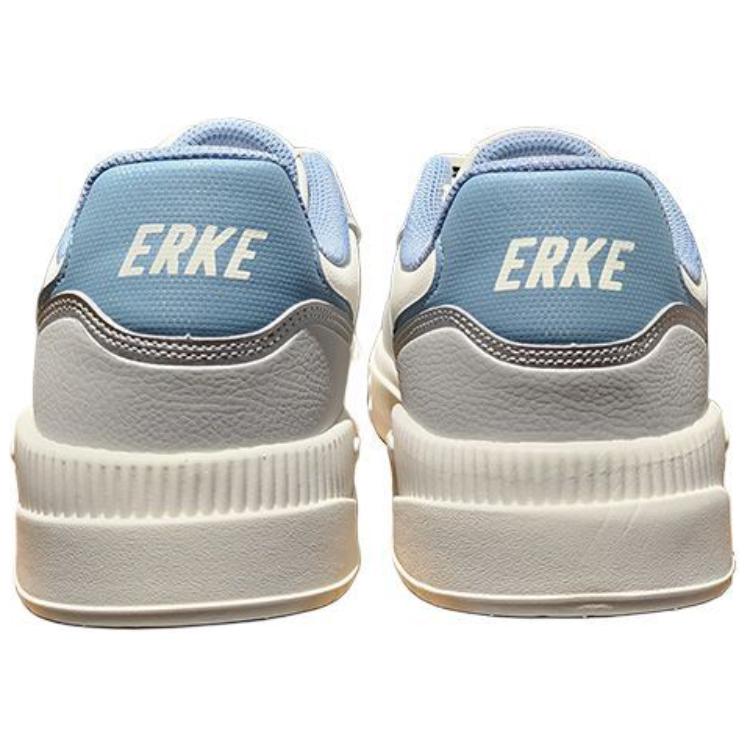 Erke Casual Comfortable Trendy Non-Slip Lightweight Supportive Low-Top Skate Shoes Men sneakers White Gray Blue 11125101178-007