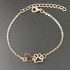 Light Luxury Love Paw Bracelet Simple Dog Claw  Foot Chain Friendship Bracelet  Hand Accessory