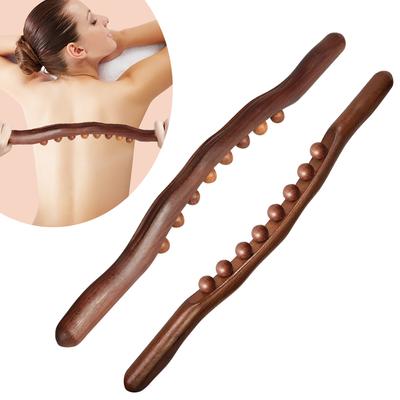 Massager for Body Natural Carbonized Wood Scraping Massage Stick Back Massager SPA Therapy Tool Point Treatment Guasha Relax