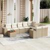 VidaXL Garden Lounge Set with Cushions 10 Pcs, Patio Sofas, Patio Furniture Set, Outdoor Furniture, Beige 3225610