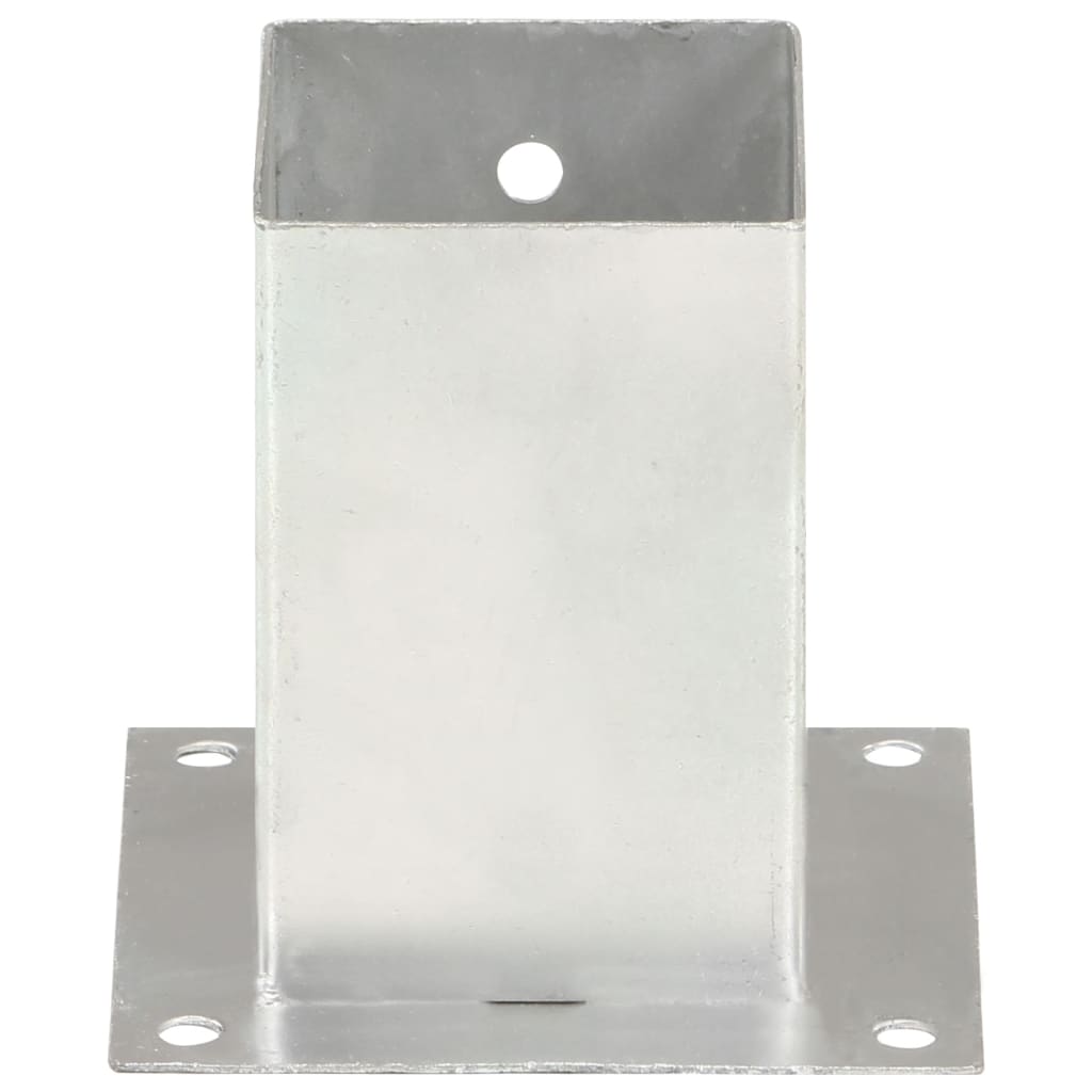 Post Anchor Set (4 Pcs) Galvanized Metal 91 Mm