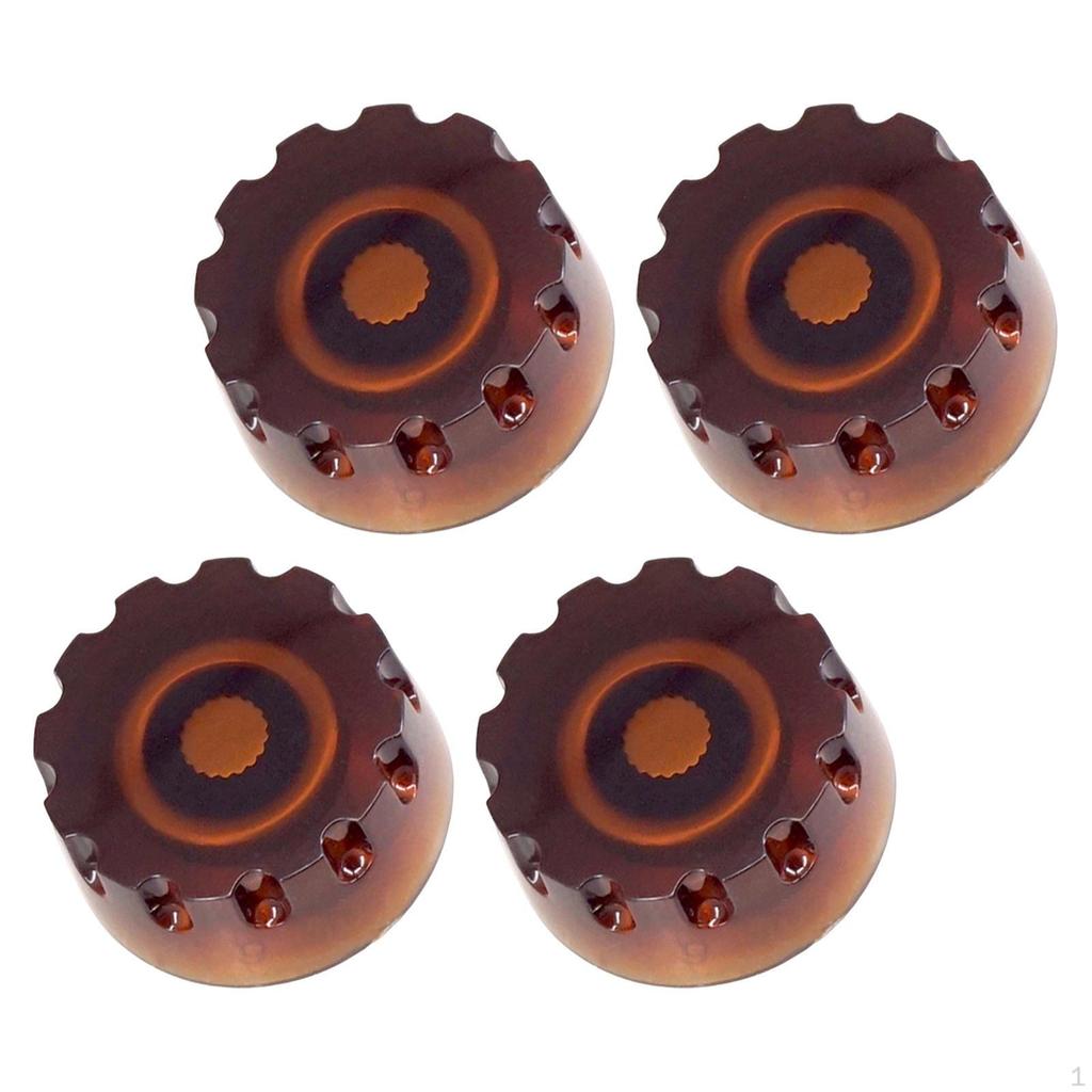 4 Pieces Guitar Knobs Bass Speed Control Electric Accessories for Daily Use