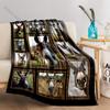 Funny Donkey Print Blanket Flannel Material Suitable for Home Sofa Bedding Travel Camping Picnic Summer Beach Blanket