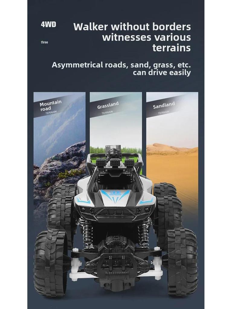 Large Alloy 6-Wheel Remote Control Off-Road Car - High-Speed Climbing Vehicle for Kids