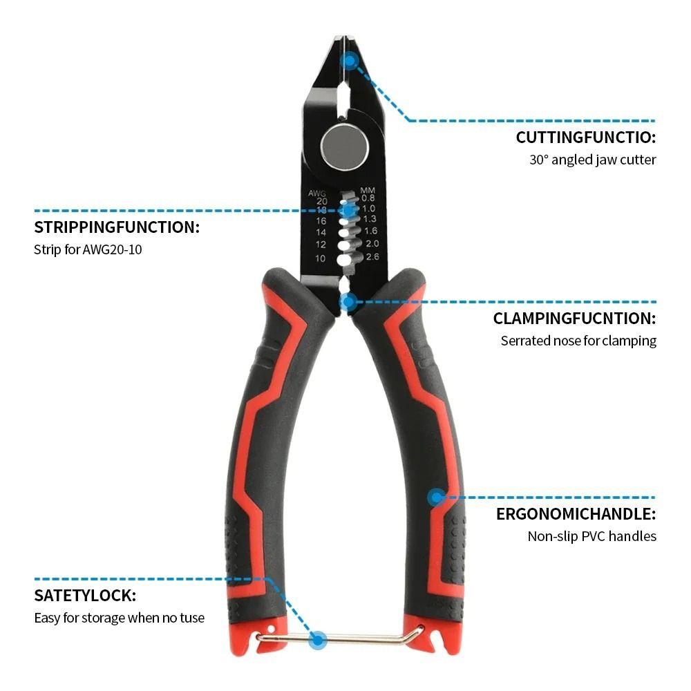 Multi-Function Stripping Cutter Professional Cable Wire Crimping Tools Home Improvement