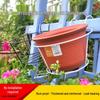 Wandmontierter Eisen-Blumenkorbständer - Rundes Geländerdesign für den Balkon