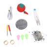 Sewing Pin Cushion Kit Cute Tomato Pin Cushion Glass Ball Head Pins Self Threading Needles Sewing Tool Set