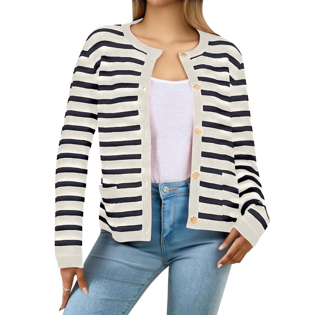 Women's Cardigan Sweater  Clothing Fashion Cropped Jacket Trendy Casual Long Sleeve Top