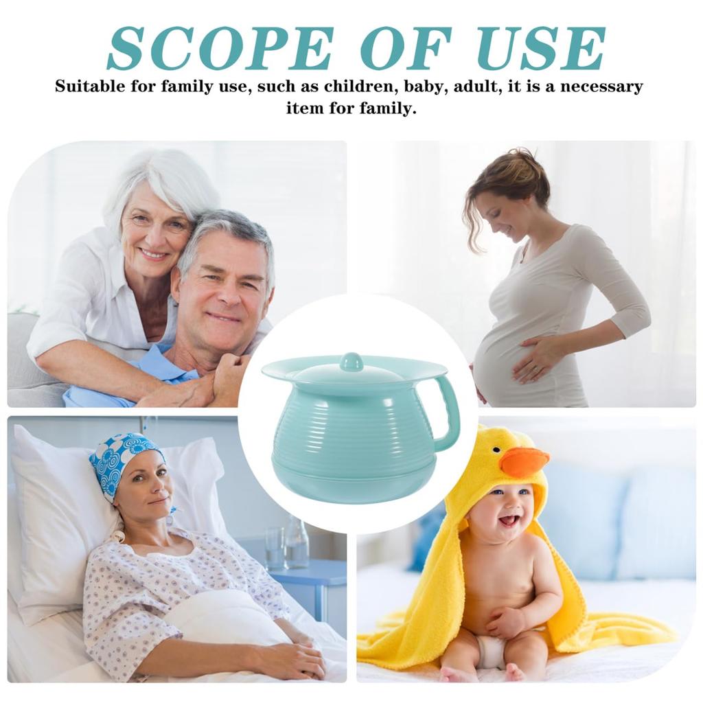 GLEAVI Kinder Töpfchen mit Deckel, Nachtgeschirr für den Heimgebrauch, Kinder- und Erwachsenenfreundlich, Wiederverwendbarer Kunststoff, Leicht zu reinigen