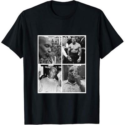 Iron Fist Mike Tyson Boxer Silhouette Sommer Baumwolle Rundhals Kurzarm Herren T-Shirt Größe S-3XL