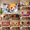 AAggretsuko Rock Tapestry Wall Hanging Tapestry Art Deco Blanket Curtain Hanging At Home Bedroom Living Room Decor