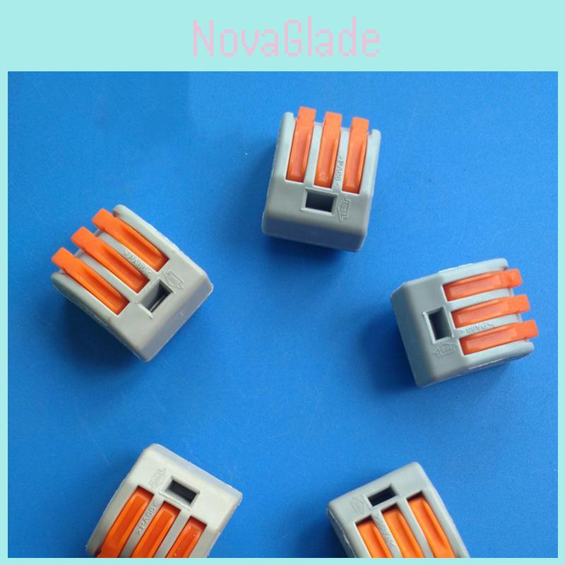 Ideal Gift 3 Way Reusable Spring Lever Terminal Block Electric Cable Connector Wire For Friends And Family