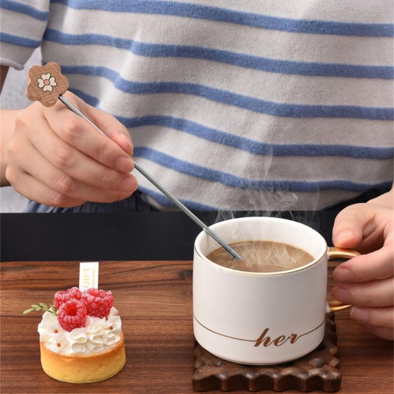 5Pcs Coffee Mixing Stick with Long Handle Elegant Cocktails Stir Stick for Home Use Practical Milk Powder Stirring Rod