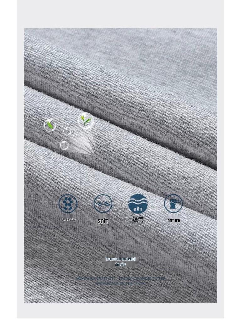 Men's 2025 Gray Loose-Fit Straight-Leg Sweatpants, Wide-Leg Casual Cotton for Spring/Fall