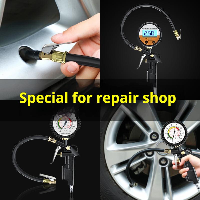 Car Tyre Air Pressure Gauge Tire Inflator Tire Pressure Pneumatic Tool Gauge Compressor Pressure Gauge 0-220psi LCD Display